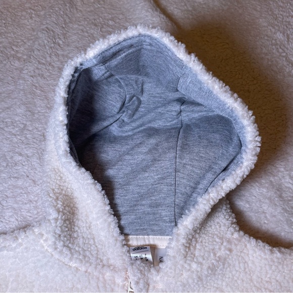 Adidas Kids Cozy White Hoodie - Picture 4 of 10